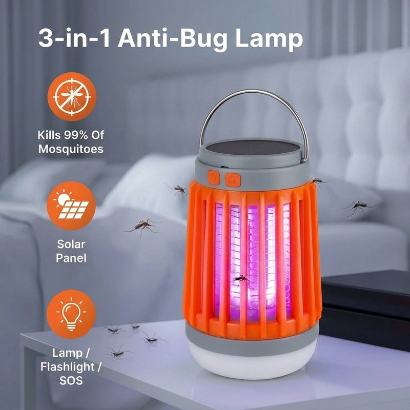 The Smarter Mosquito Lamp — With Built-In Solar Panel, Flashlight & SOS Mode