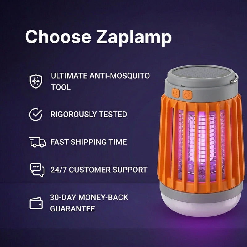 The Smarter Mosquito Lamp — With Built-In Solar Panel, Flashlight & SOS Mode